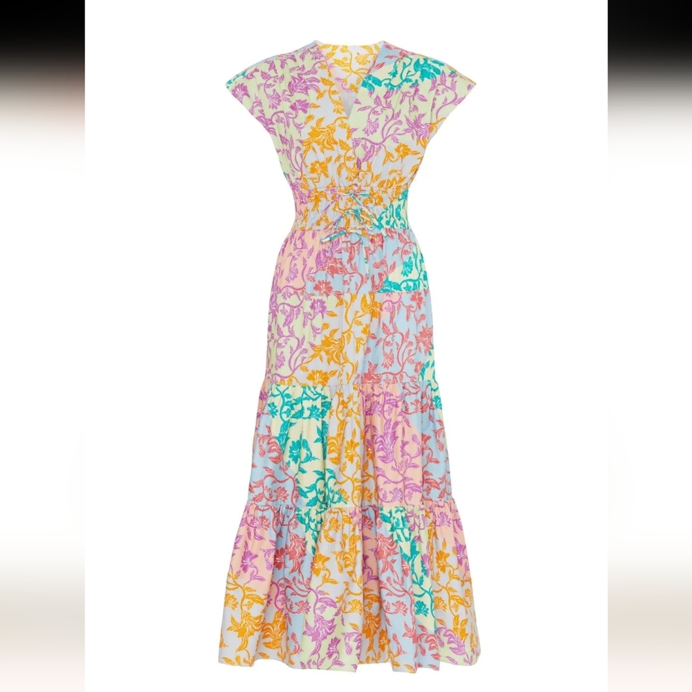 Derek Lam 10 Crosby Fatima tiered floral a line dress, Size 2